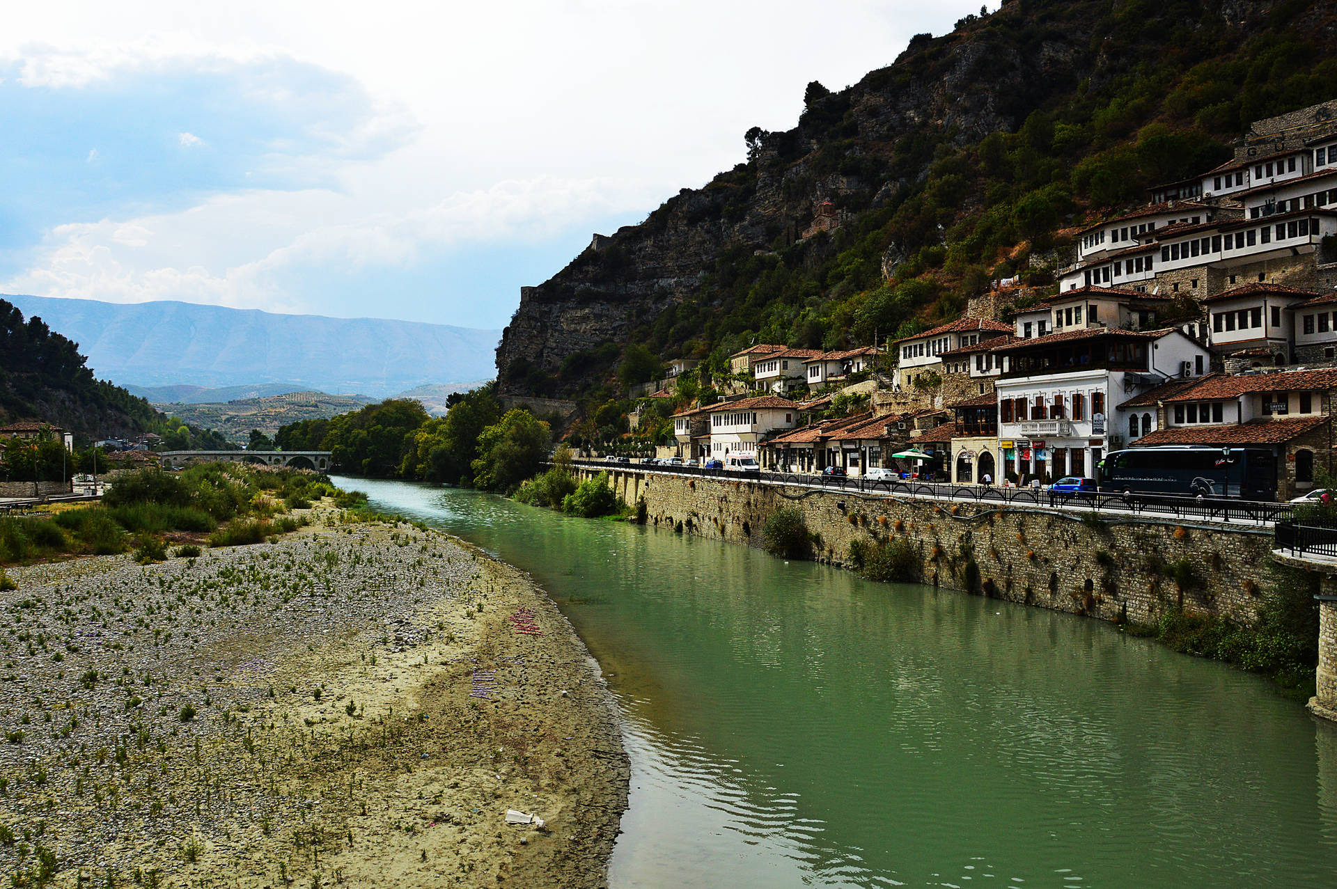 Albania Houses On Osum River