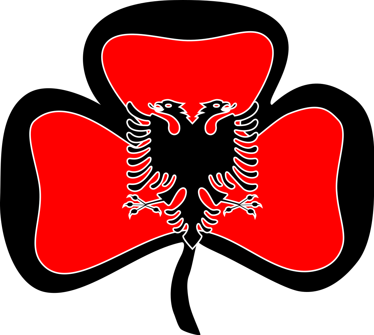 Download Albanian Flag Clovers Graphic | Wallpapers.com