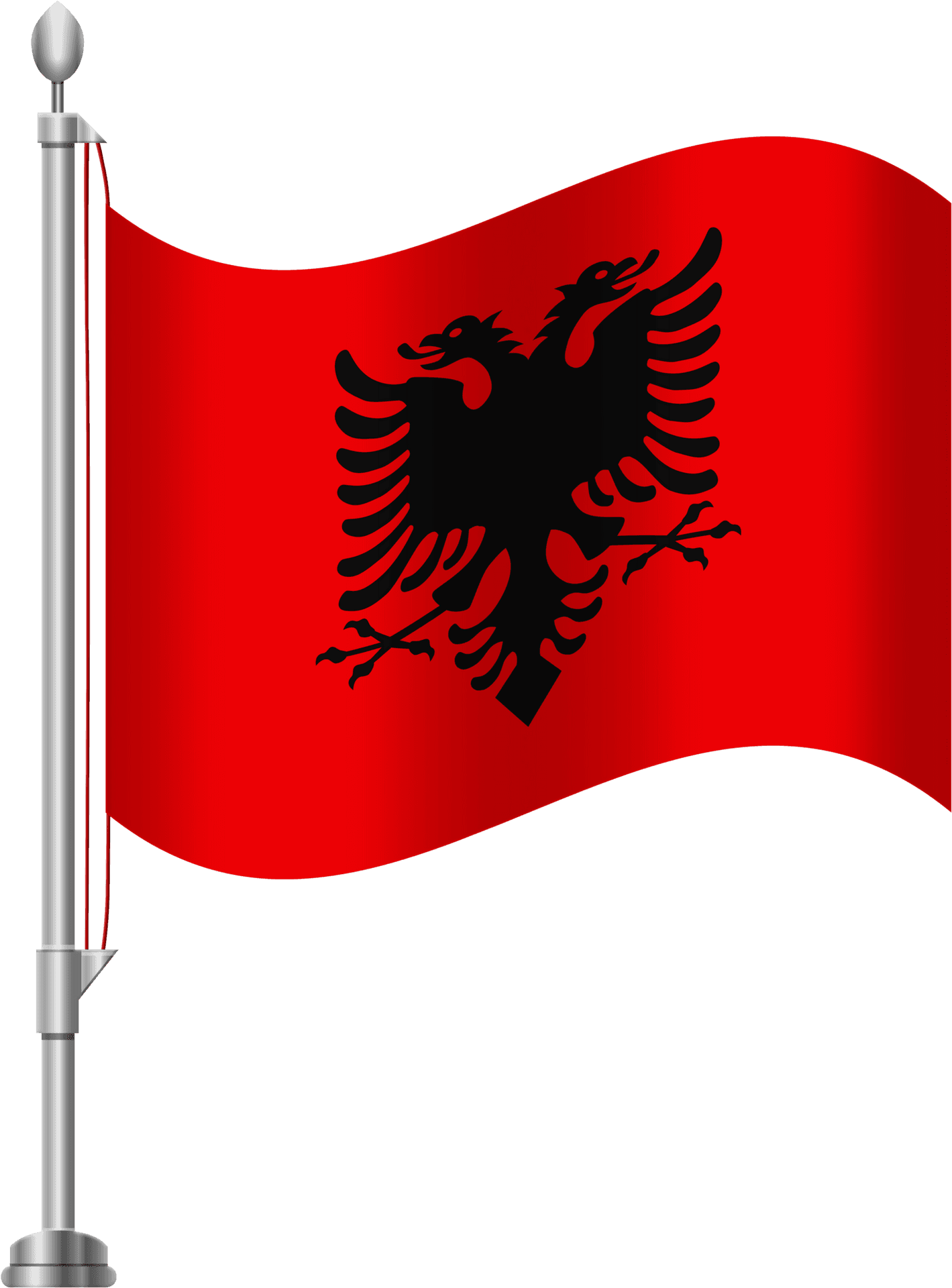 Albanian Flag Waving PNG