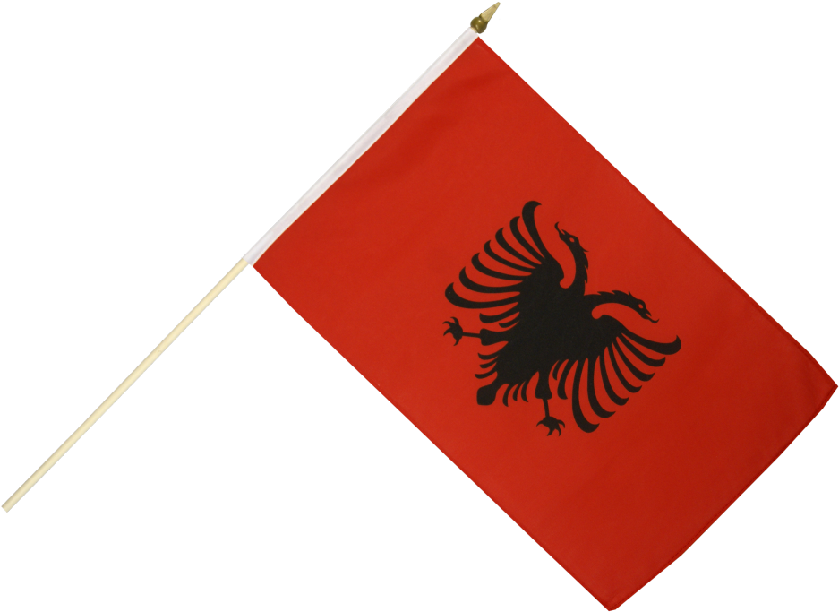 Albanian Flagon Pole PNG