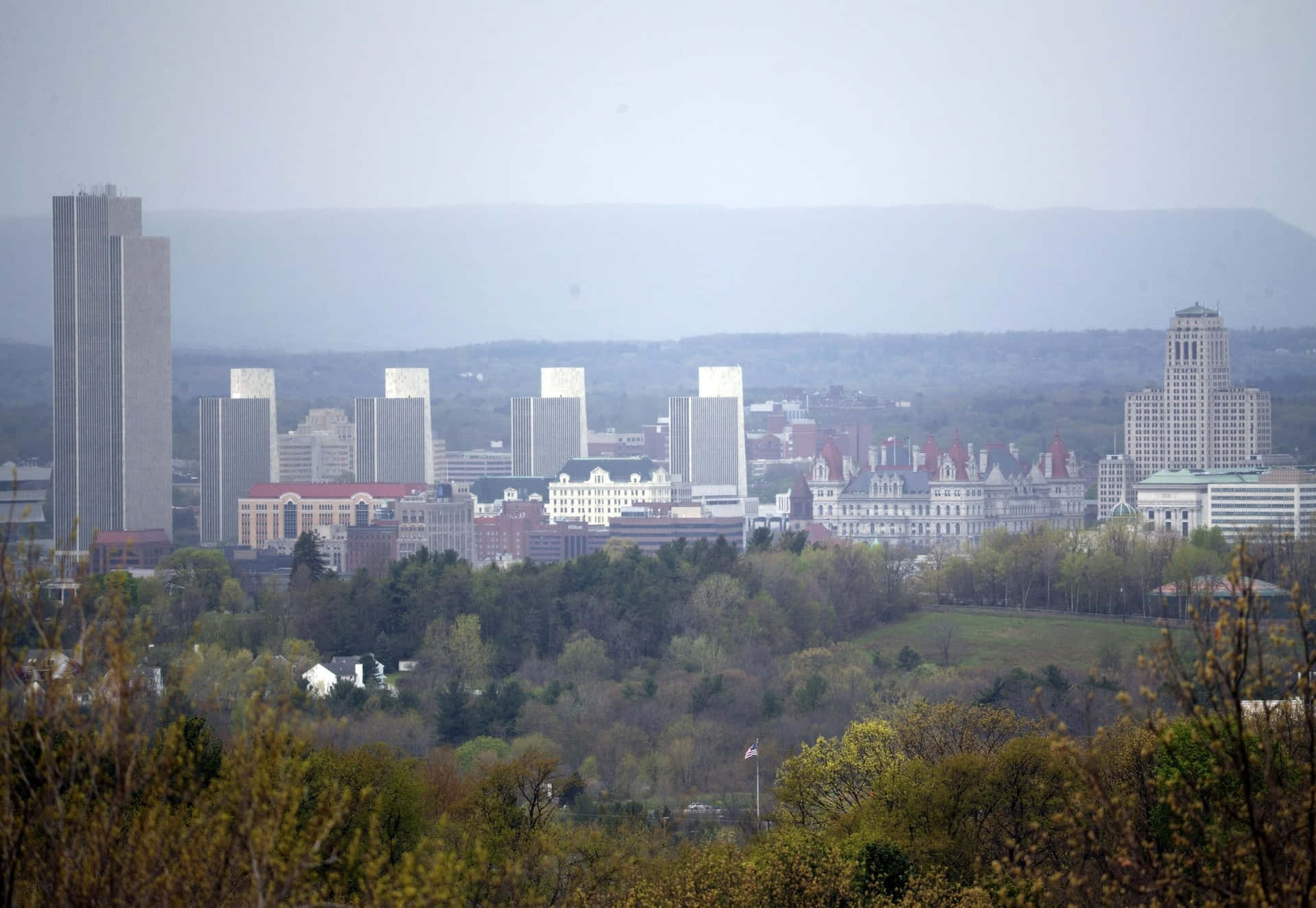 Download Albany New York Skyline Wallpaper | Wallpapers.com