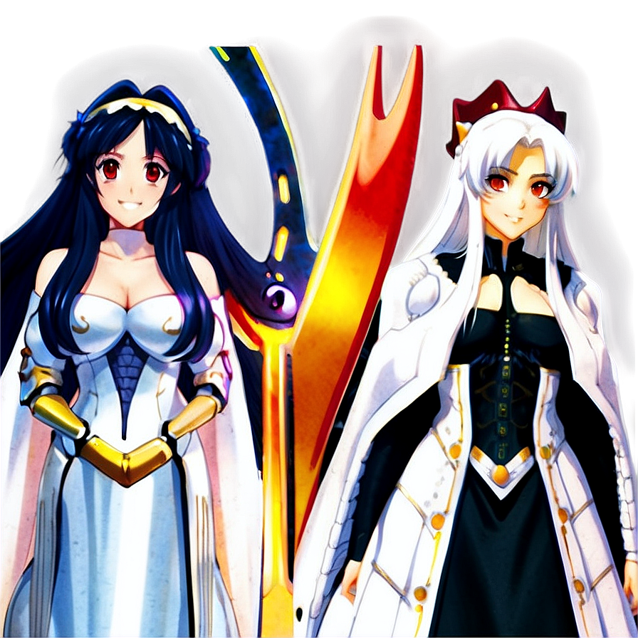 Albedo And Shalltear Png Win PNG