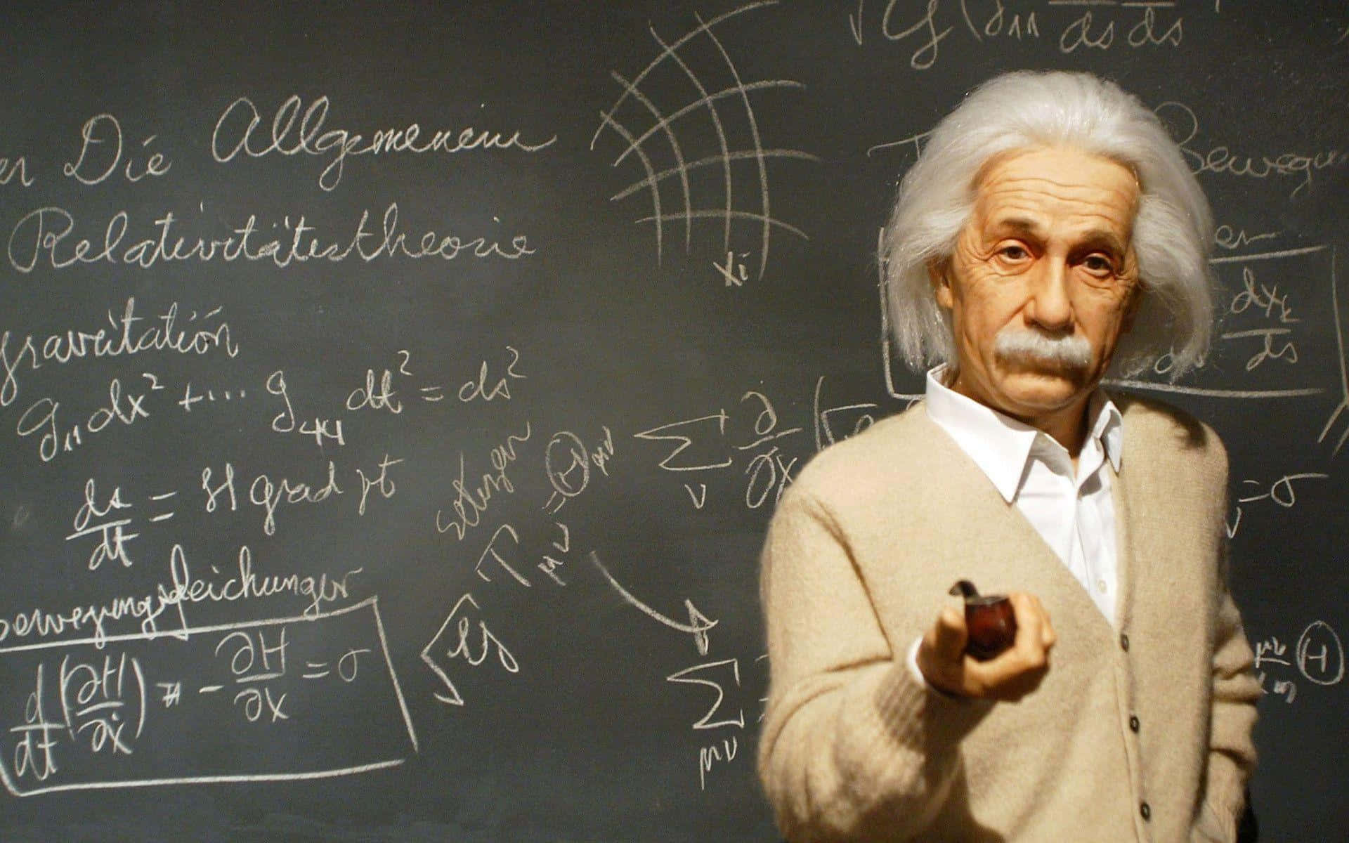 Albert Einstein Blackboard Equations Wallpaper