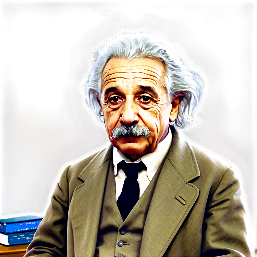 Albert Einstein In Office Png Fjh70 PNG