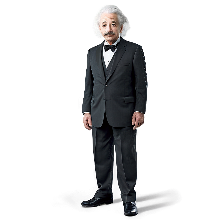 Albert Einstein In Suit Png 06122024 PNG