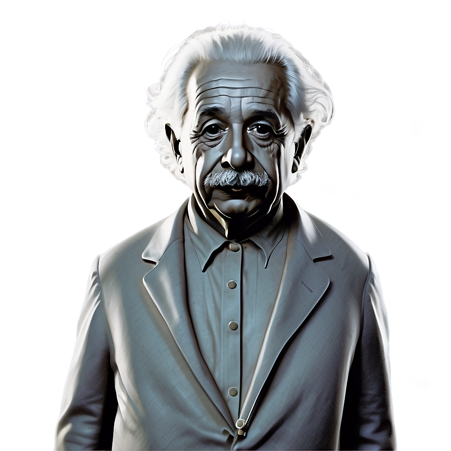 Albert Einstein Minimalist Art Png Liu27 PNG