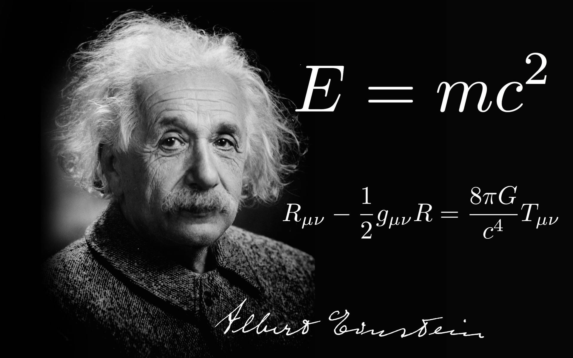 Albert Einstein Fysik Ligning Wallpaper: Wallpaper