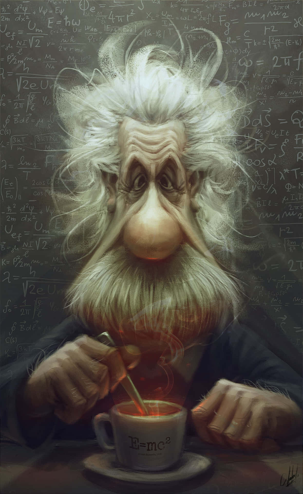 "Albert Einstein, a brilliant scientific mind."