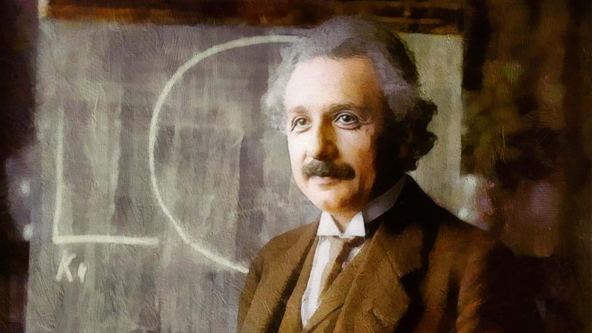 Albert Einstein Portraitwith Equation Wallpaper