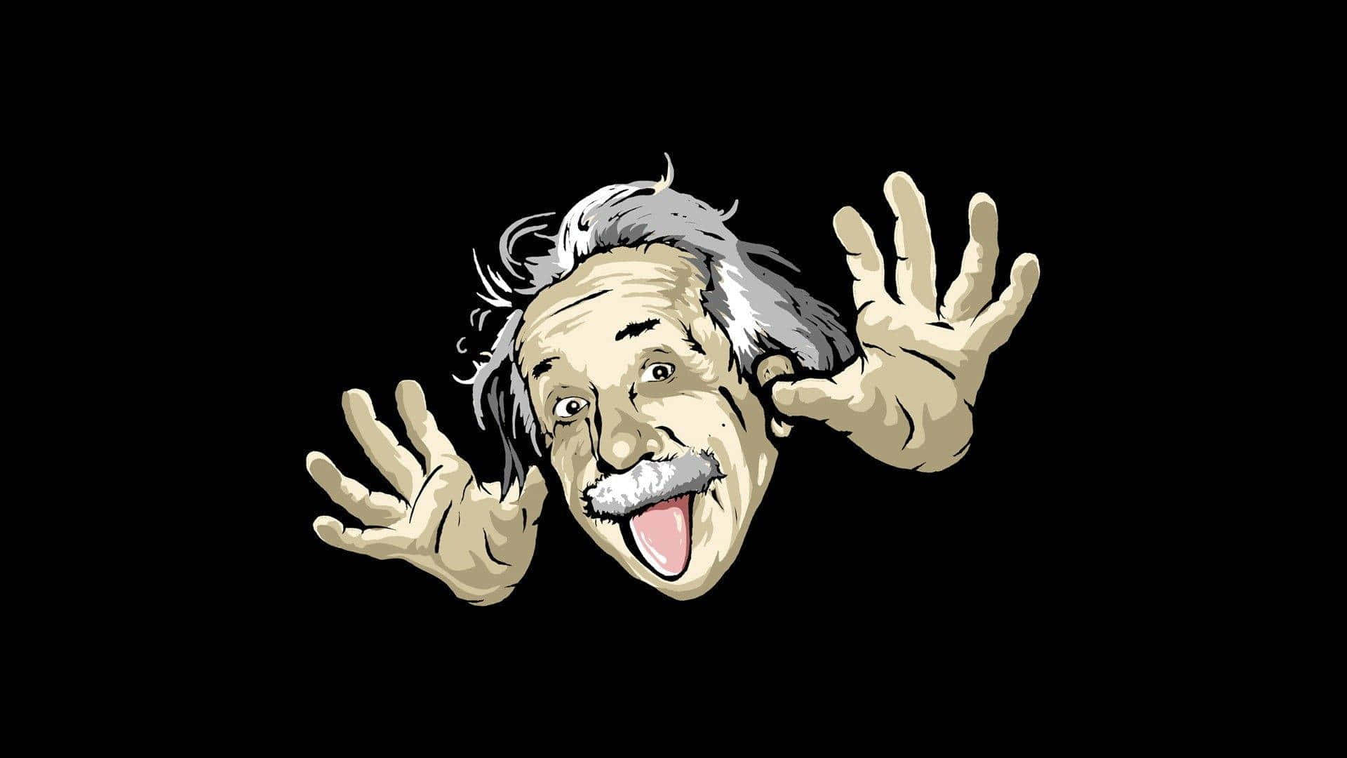 Albert Einstein Ridiculous Pose Wallpaper