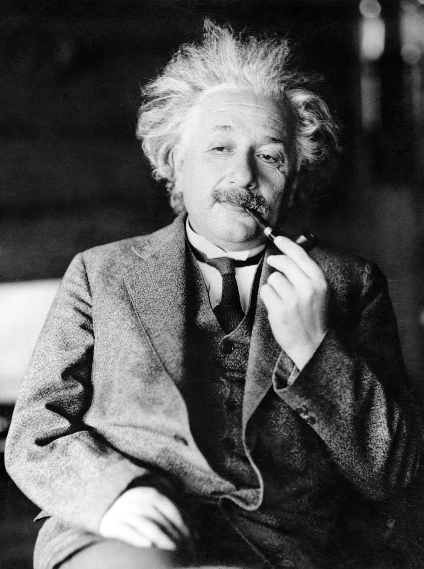 Albert Einsteinwith Pipe Wallpaper
