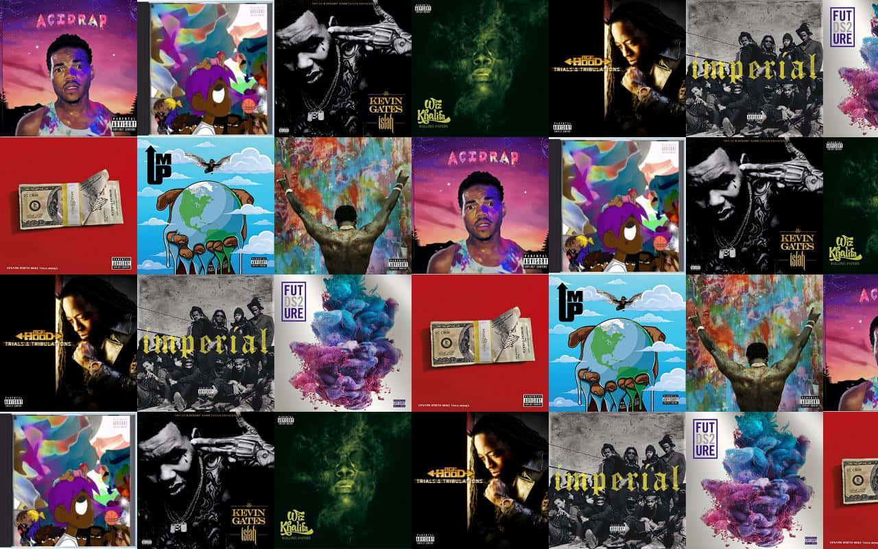 A Collage Of Various Different Types Of Music Wallpaper