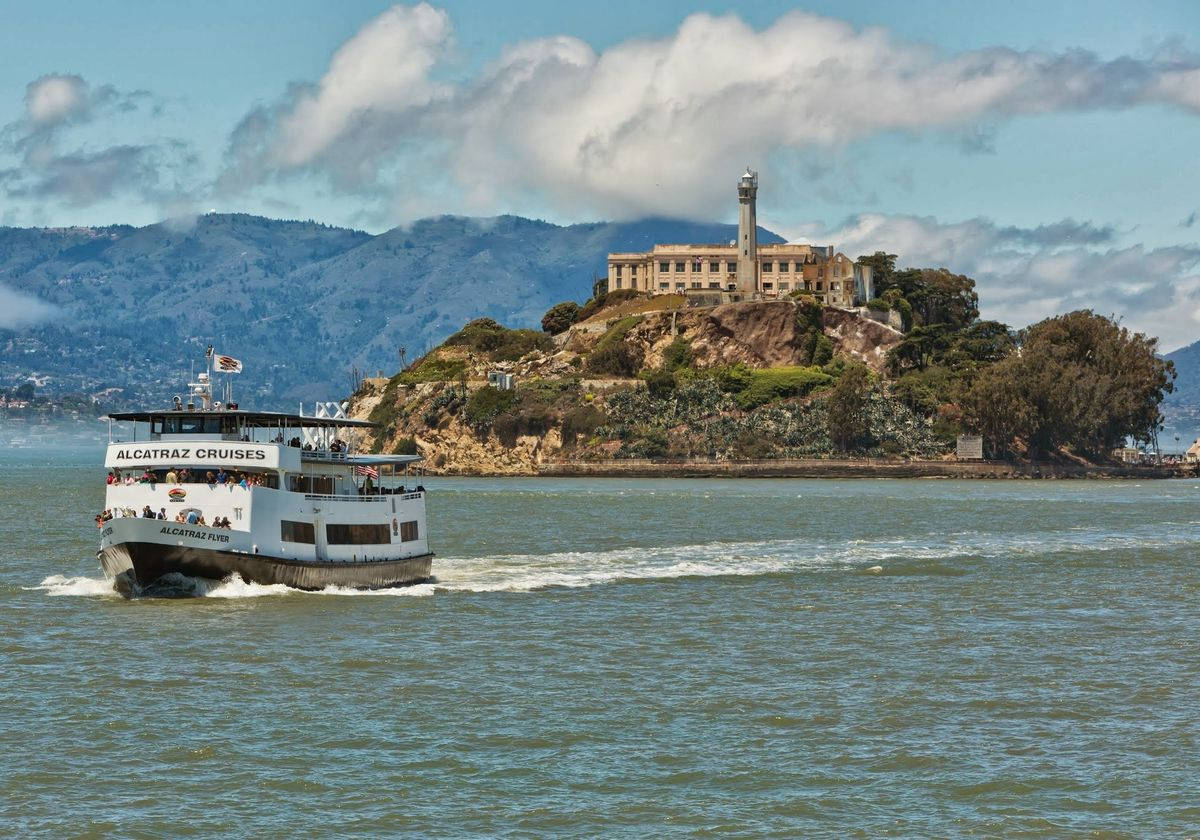 The Historic Alcatraz Island in San Francisco Bay Wallpaper