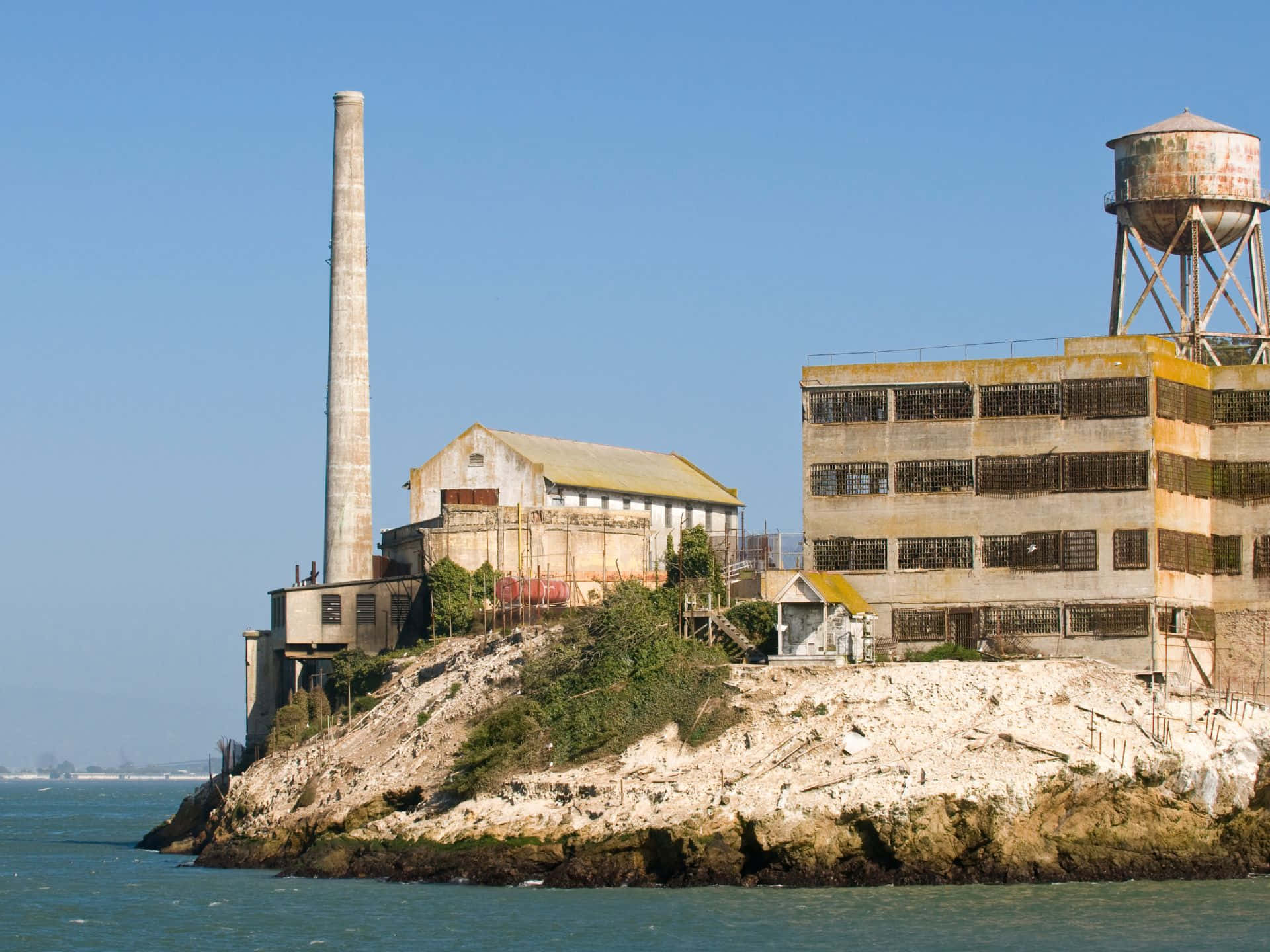 Alcatraz Island Industrial Buildings Wallpaper