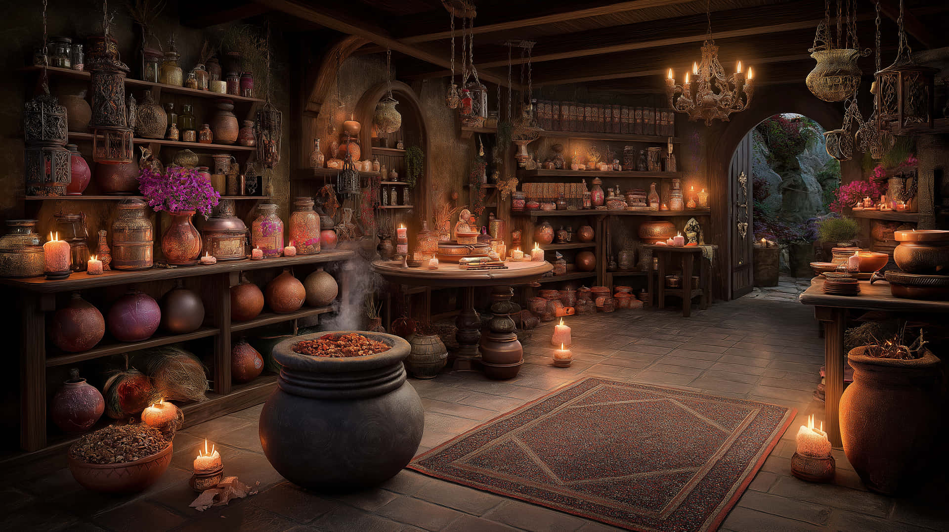 Alchemist's Lumina Lab Wallpaper