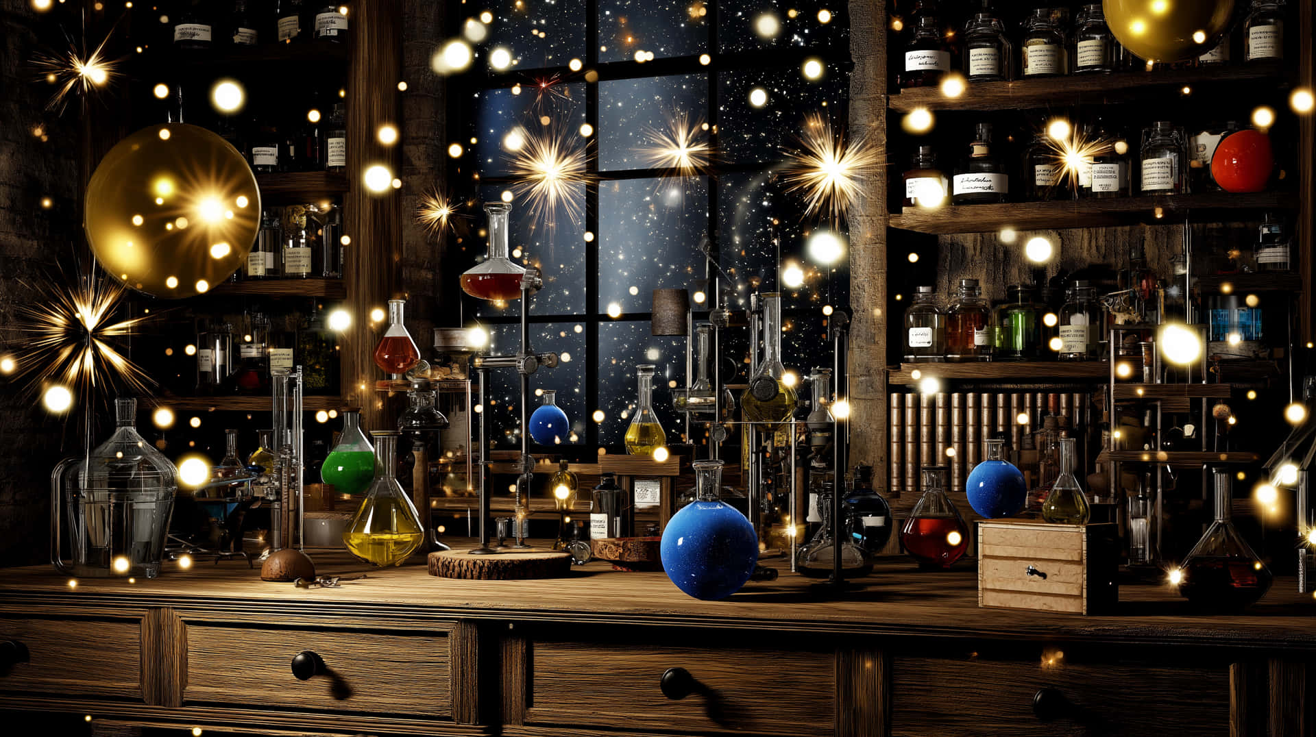 Alchemist's Lumina Lab Wallpaper