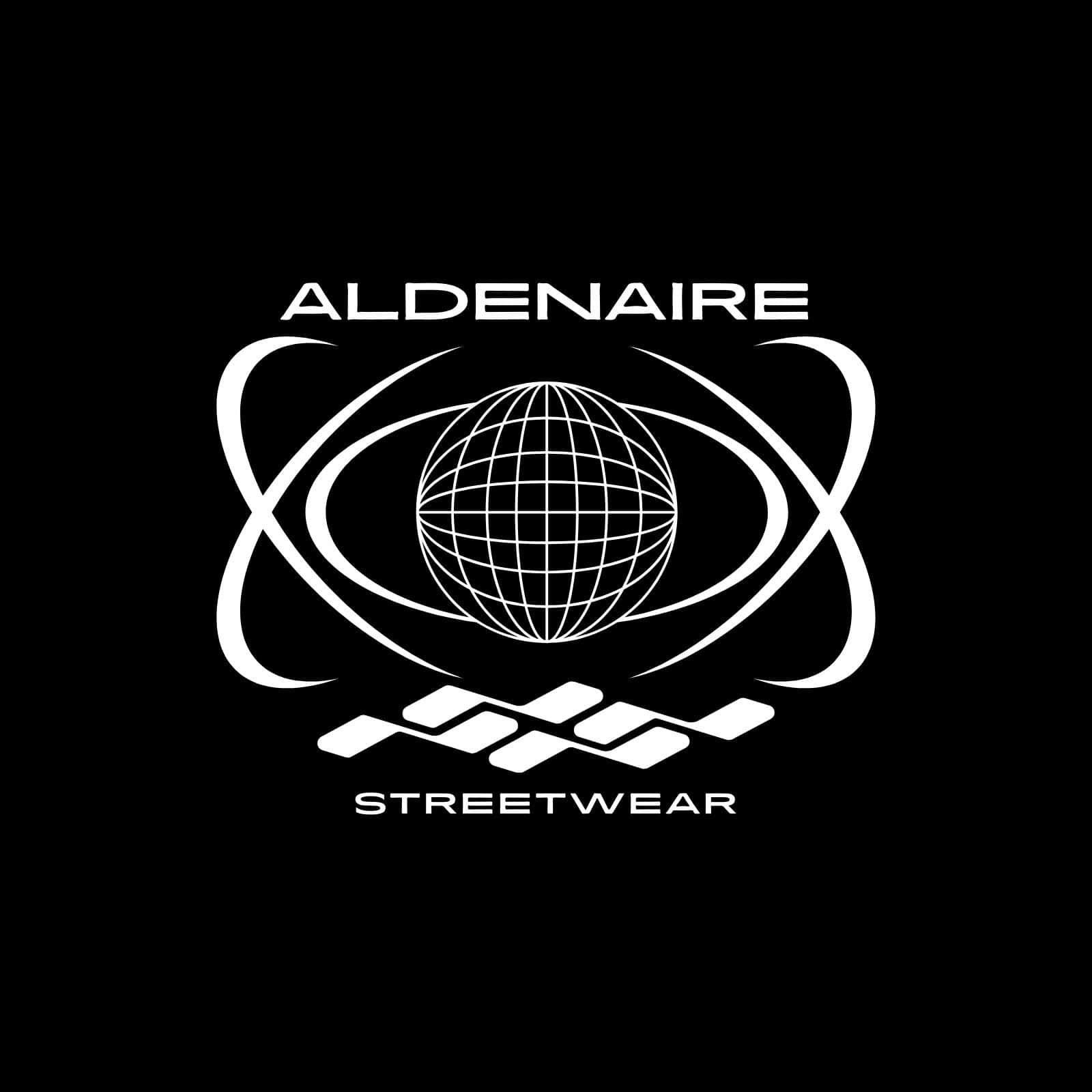 Aldenaire Streetwear Logo Blackand White Wallpaper