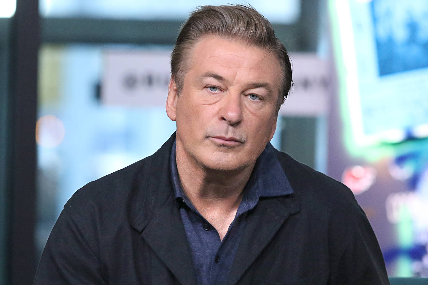 Alec Baldwin During An Interview Background