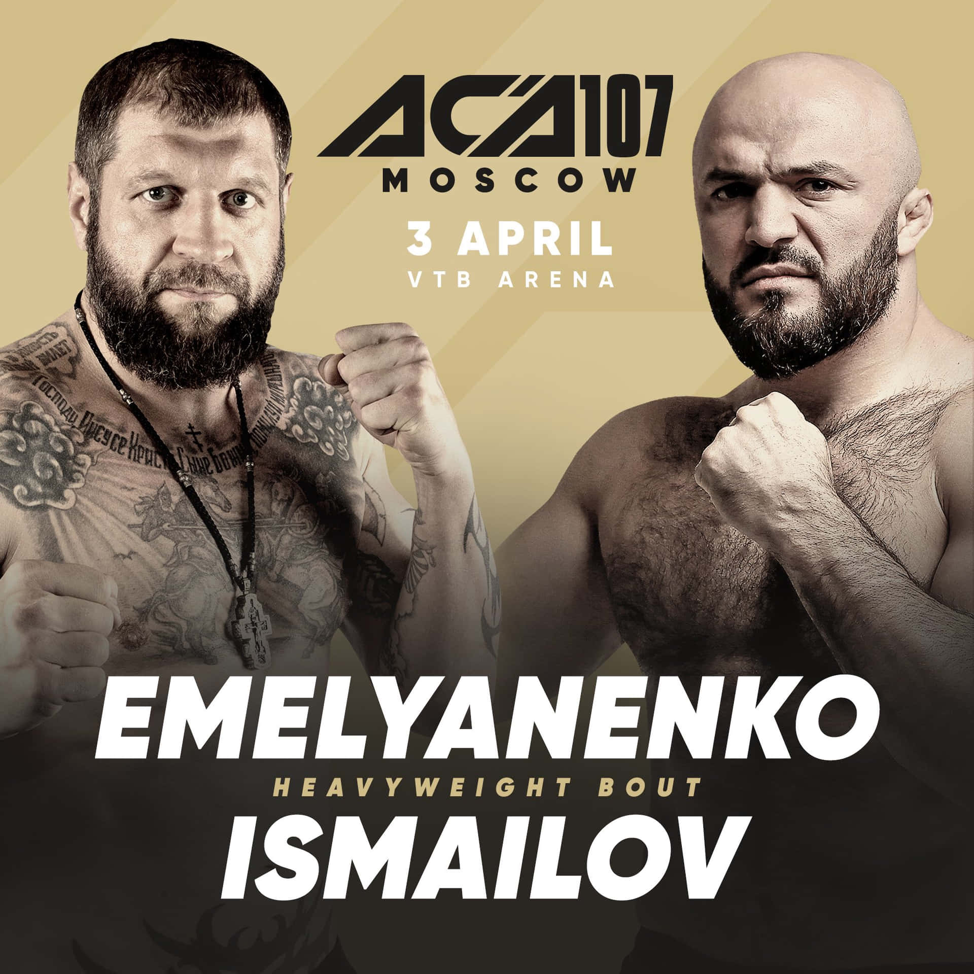 Aleksander Emelianenko And Magomed Ismailov Fight Poster Wallpaper