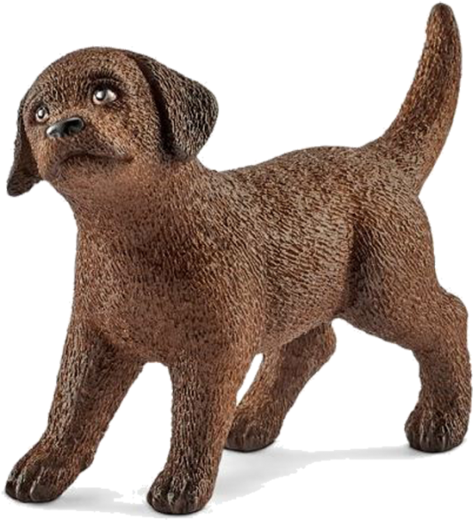 Alert Brown Puppy Figurine PNG