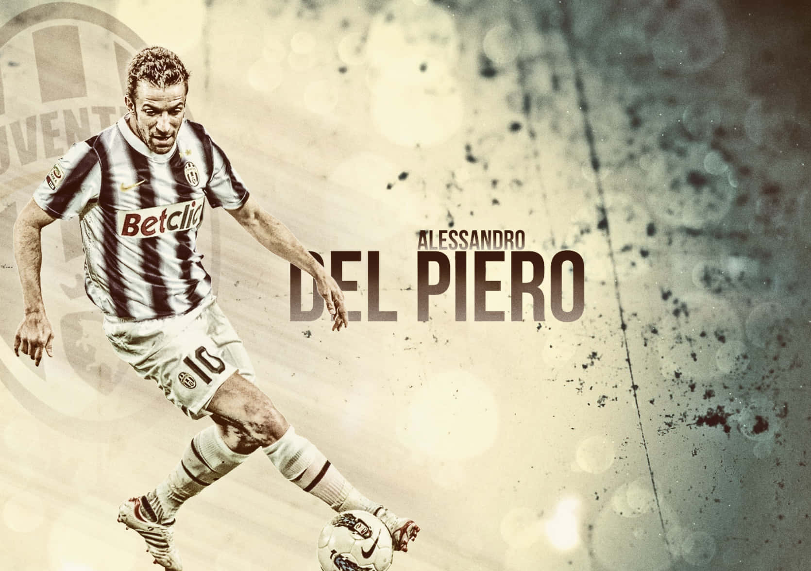 Alessandrodel Piero Fußballer Vektorgrafik Wallpaper