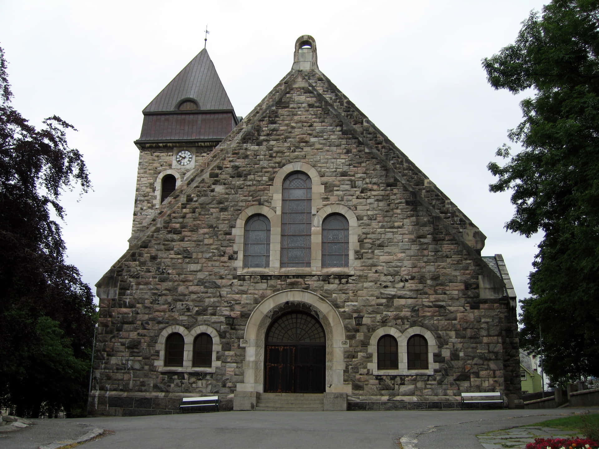 Alesund Stone Church Norway Wallpaper