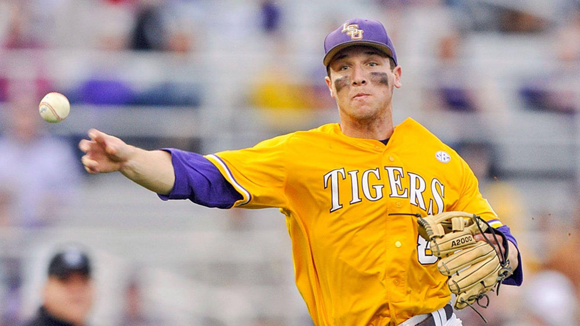 Alex Bregman Catching Ball In Tigers Uniform