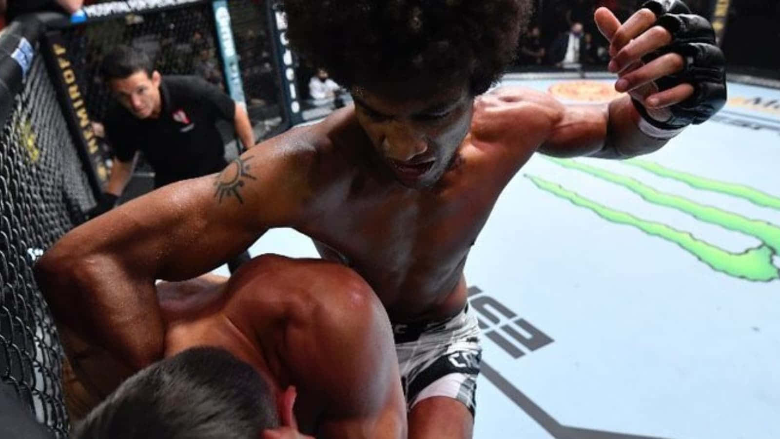 Alex Caceres Hitting Opponent Wallpaper