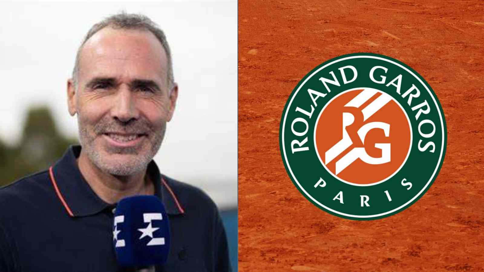 Alex Corretja Roland-Garros Logo Tapet: Se den røde grusbane på dette Roland-Garros logo tapet. Wallpaper