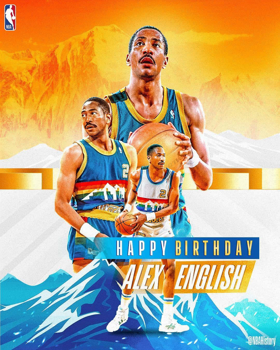 Alex English NBA Happy Birthday Greeting Wallpaper