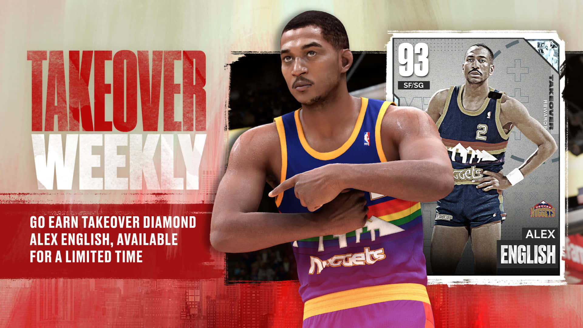 Alex English Takeover Diamond NBA 2K23 Wallpaper
