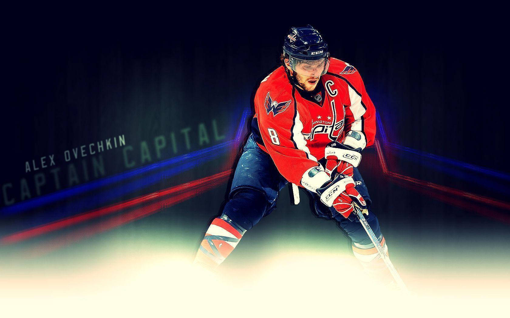Alex Ovechkin, The Unstoppable Captain of Capitals Wallpaper