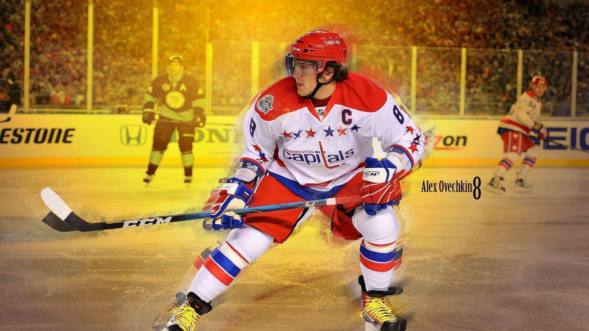 Alex Ovechkin Is Hockey Washington Capitals Vægbeklædning Wallpaper