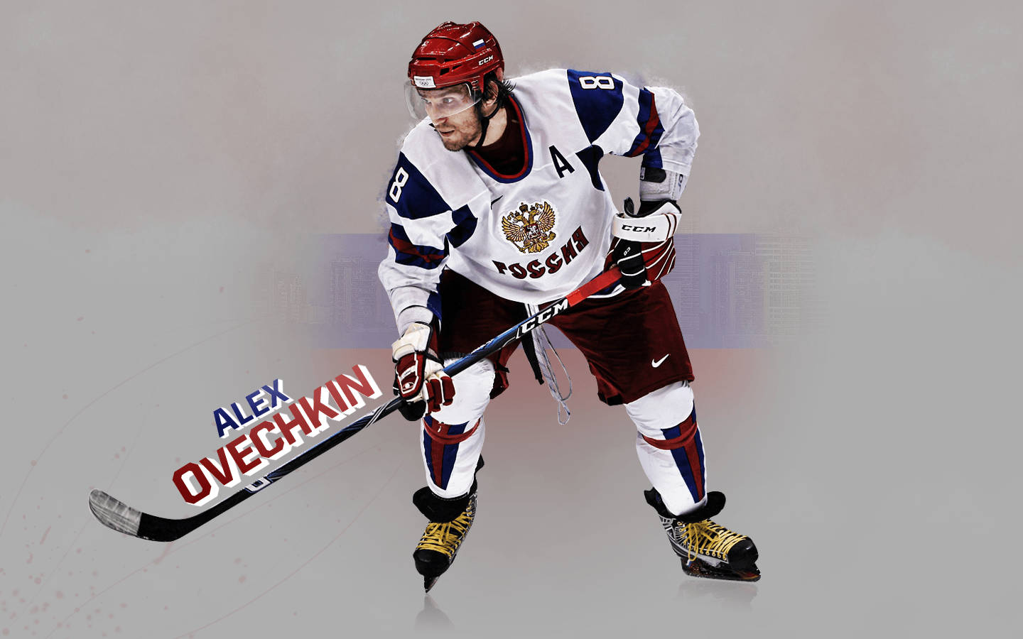 Alexovechkin, Vänsterforward Inom Ishockey. Wallpaper