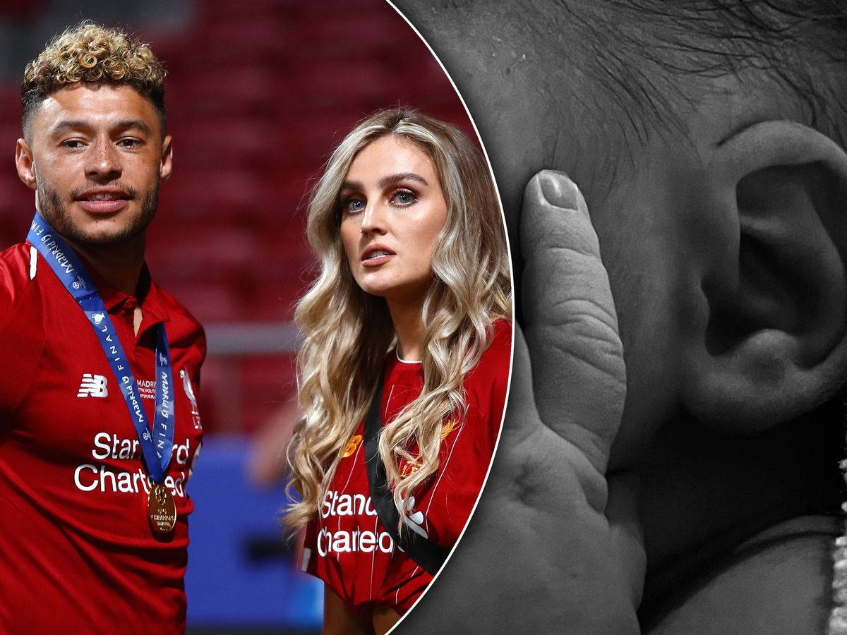 Alex Oxlade-Chamberlain Perrie Edwards Baby Pink Floral Tapet Wallpaper