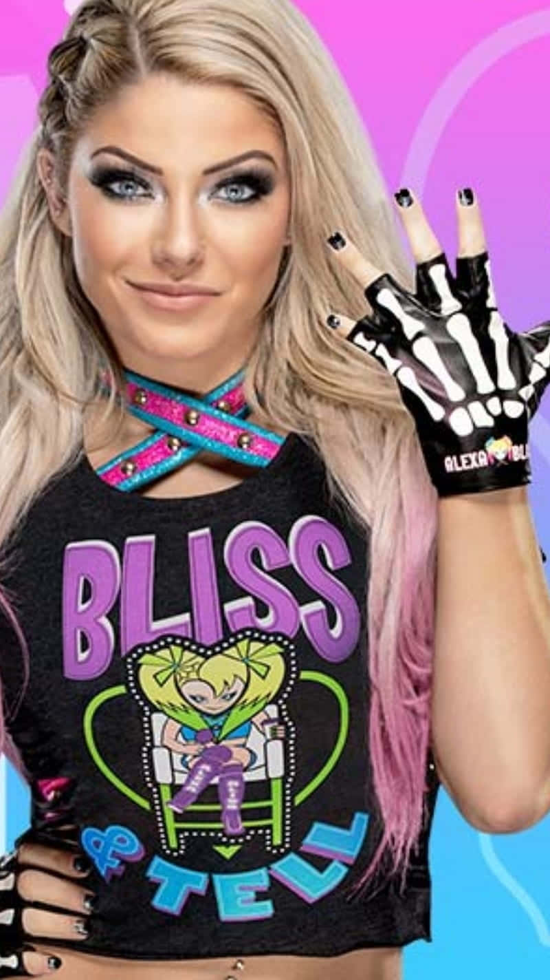 WWE Wrestler Alexa Bliss Looking Confident Wallpaper