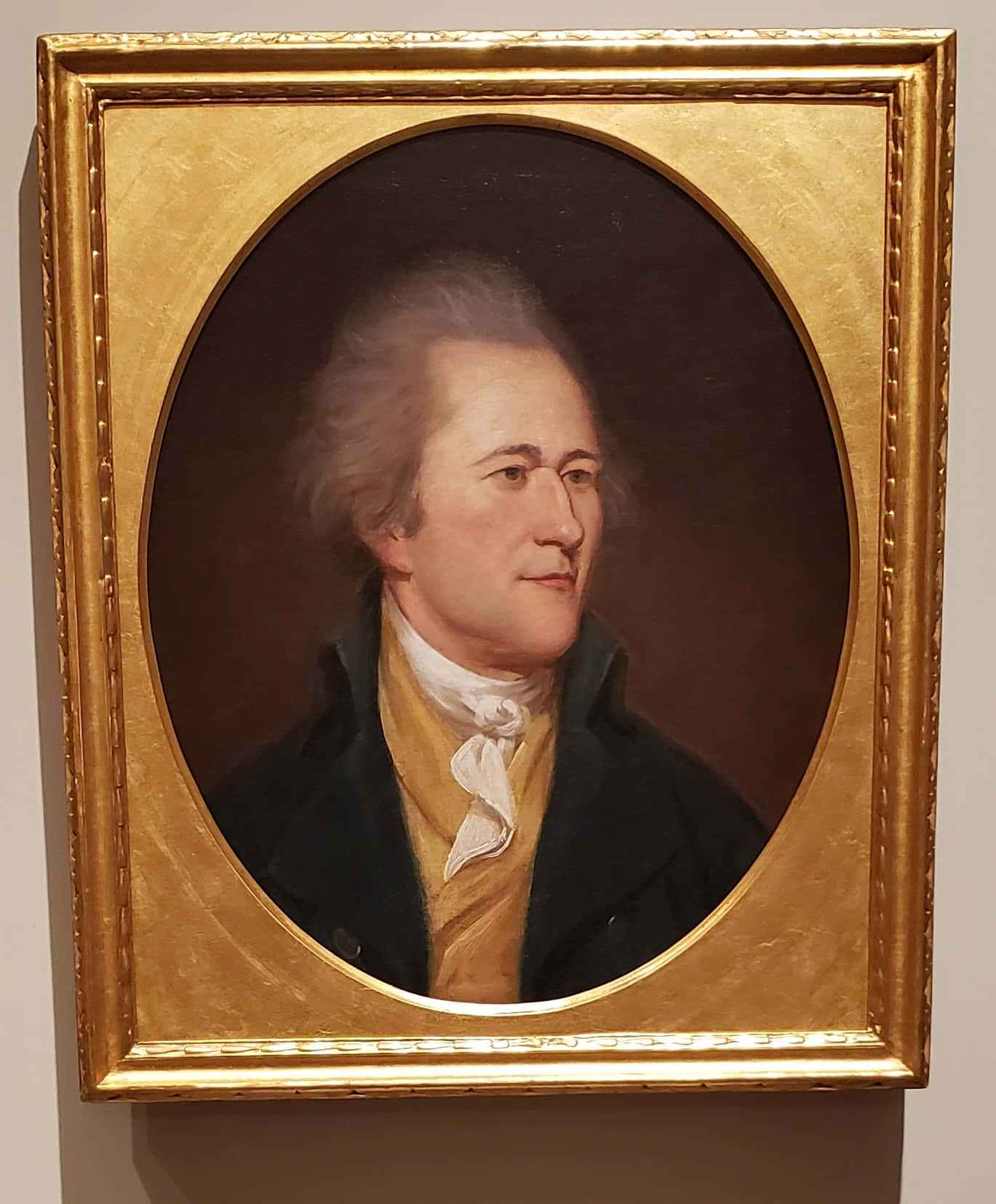 A Painting Of A Man In A Yellow Jacket