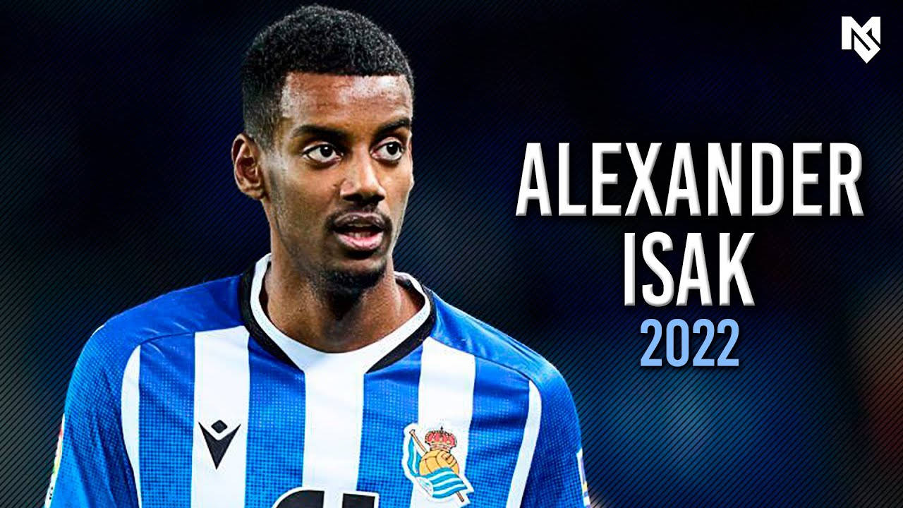 Alexander Isak With Name And Year Wallpaper