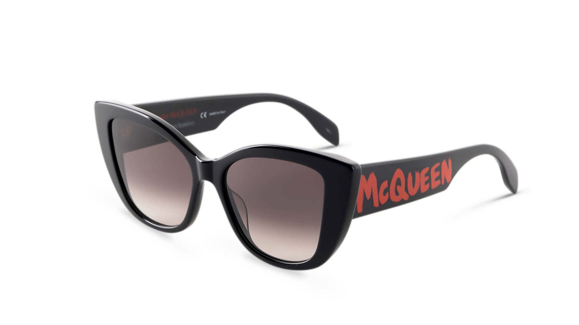 Alexander Mcqueen Black Bold Fashion Sunglasses Background