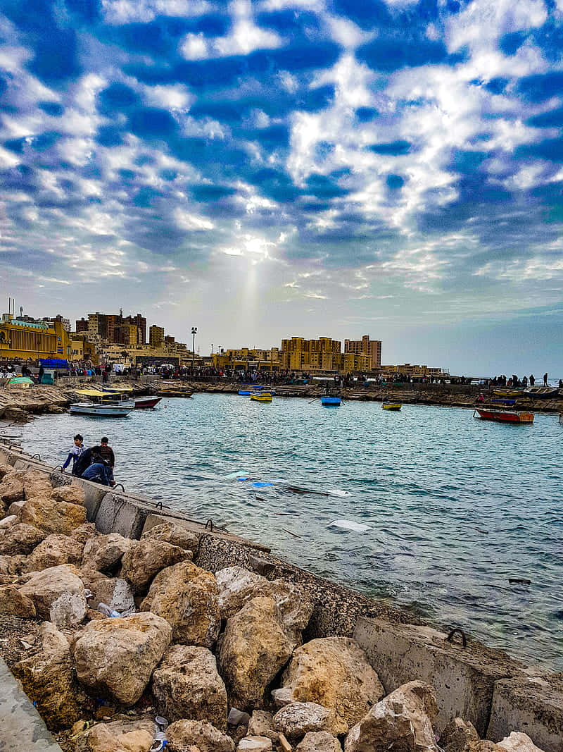 View of the Harbor of Alexandria, Egypt