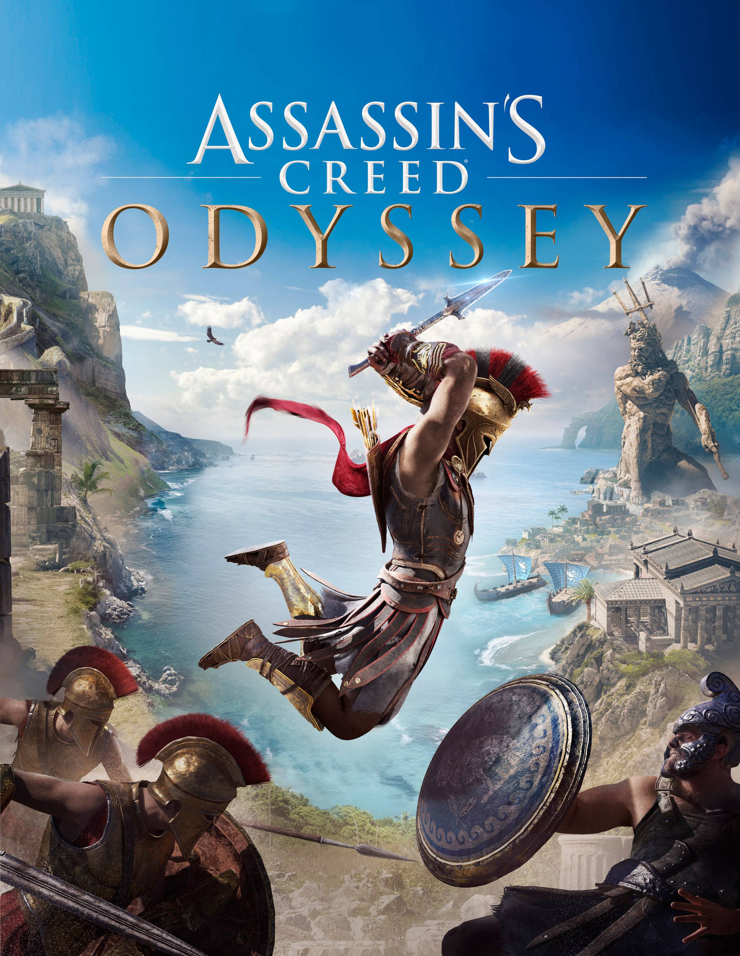 Alexios Jumping To Attack Odyssey Iphone Wallpaper