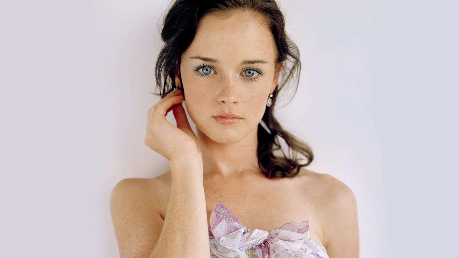 Alexis Bledel posing for a photoshoot Wallpaper