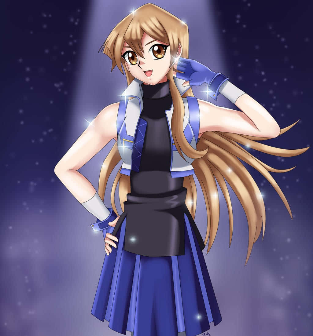 Alexis Rhodes, a confident duelist from Yu-Gi-Oh! GX Wallpaper