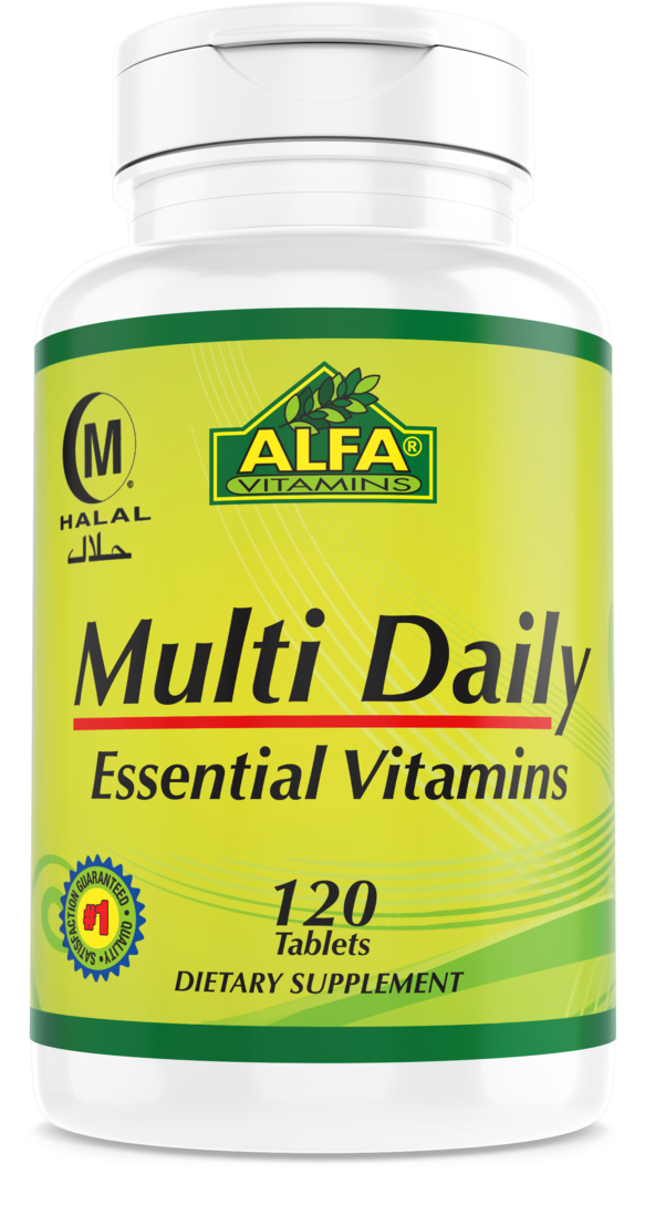 Alfa Multi Daily Essential Vitamins Bottle PNG