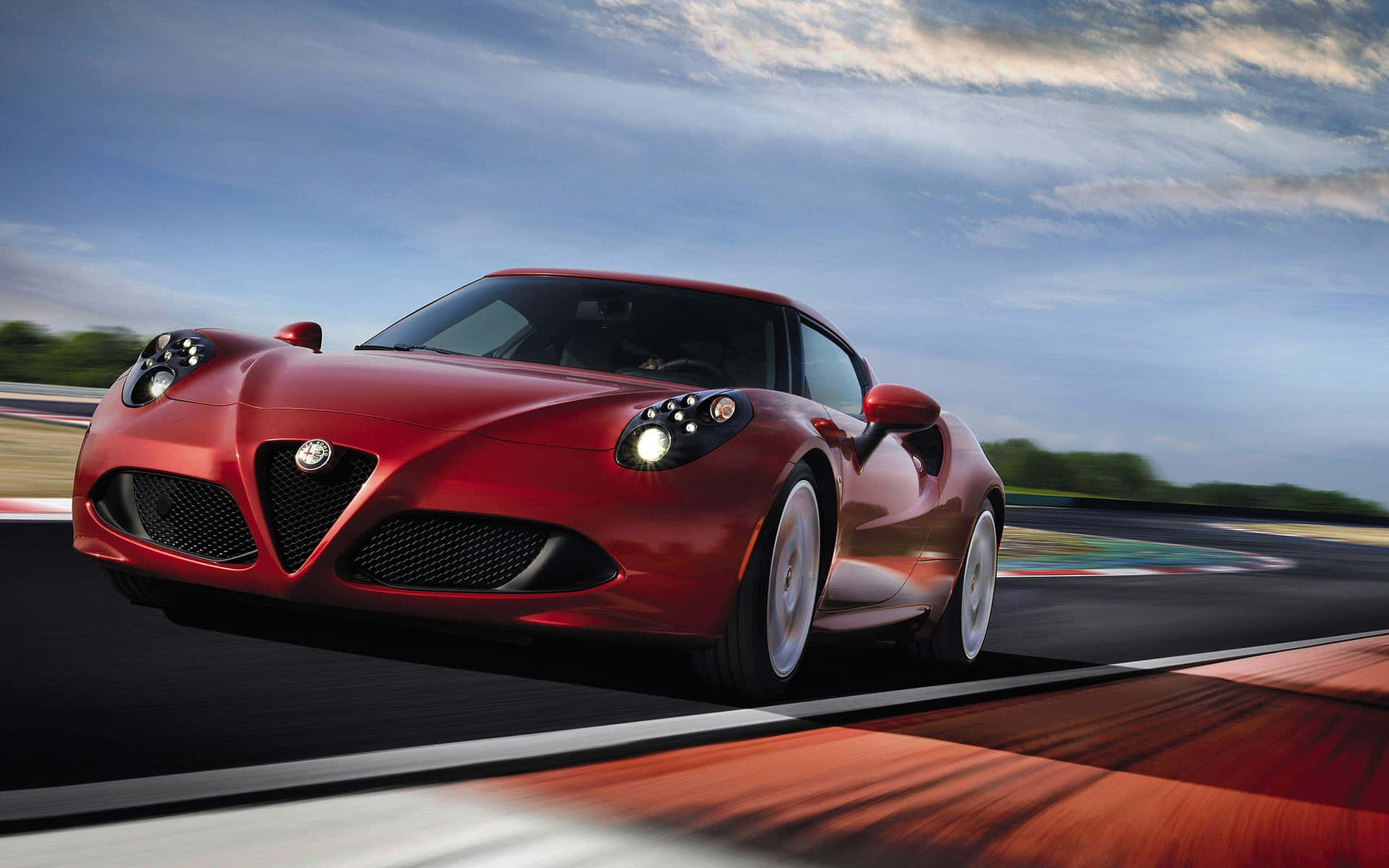 Impresionantecoche Deportivo Alfa Romeo 4c Fondo de pantalla