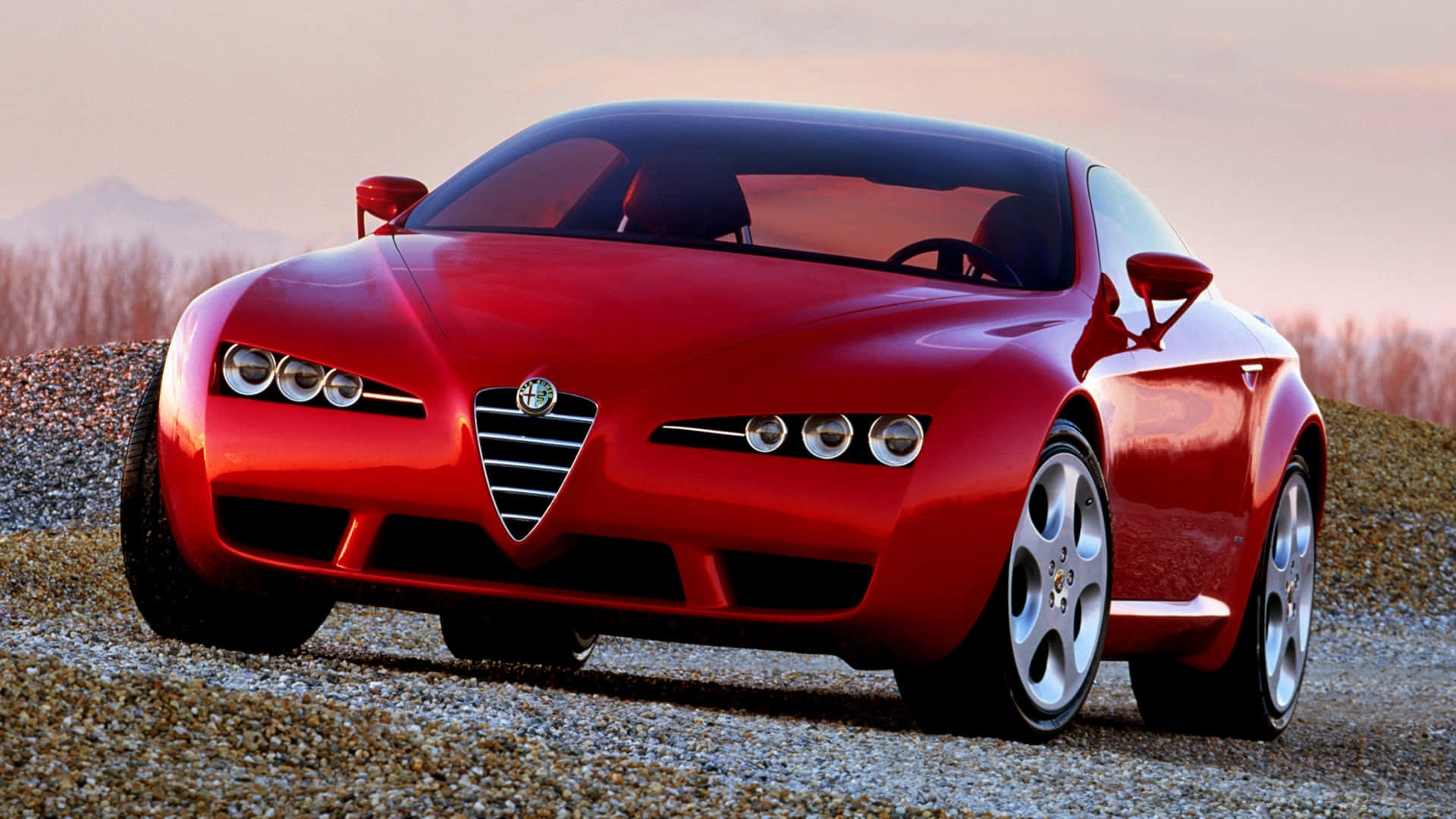 Sleek Alfa Romeo Brera on the Open Road Wallpaper