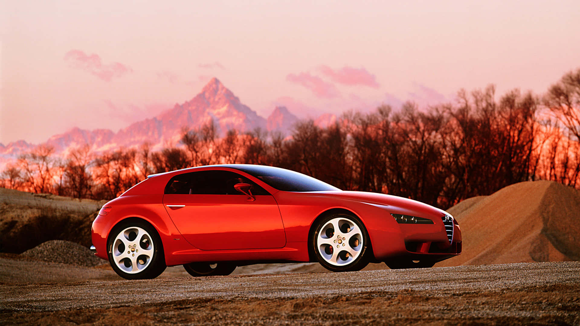 Alfaromeo Brera Elegante Y Con Estilo En Un Fondo De Pantalla De Alta Resolución. Fondo de pantalla