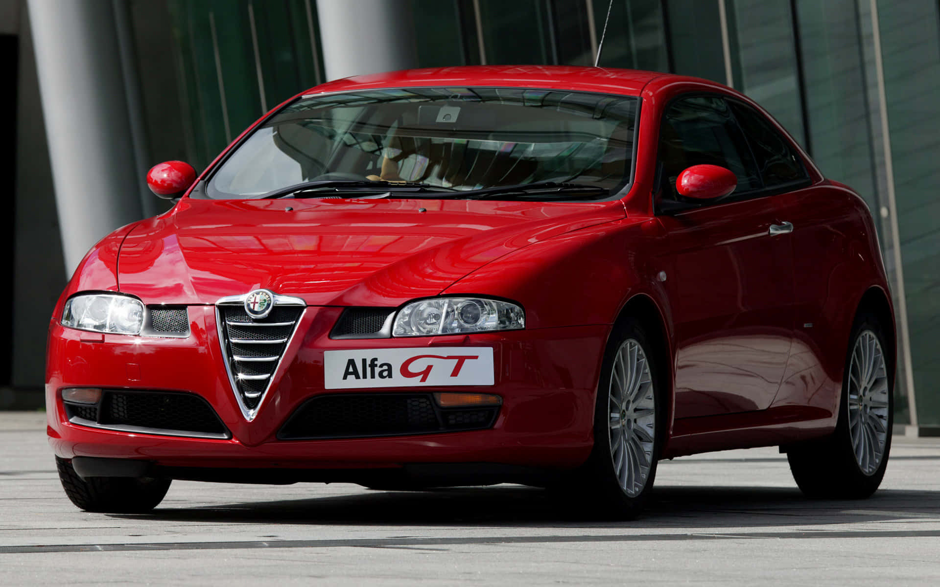 Sleek Alfa Romeo GT on Display Wallpaper