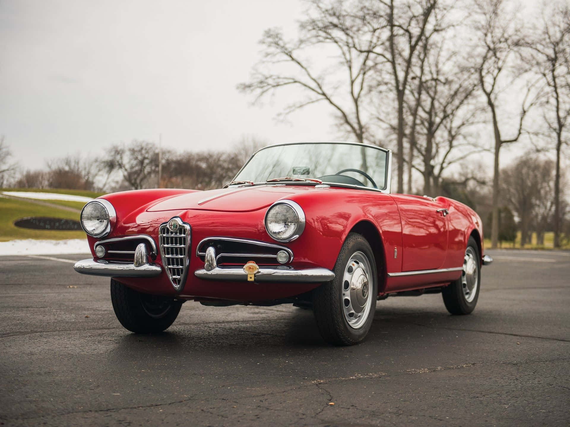 Captivating Alfa Romeo Spider in a Stunning Scenic Background Wallpaper