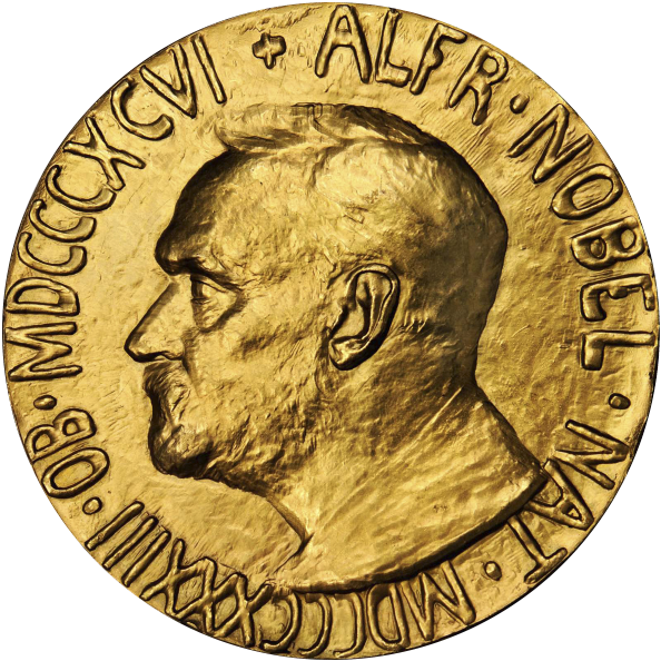 Alfred Nobel Gold Medal PNG